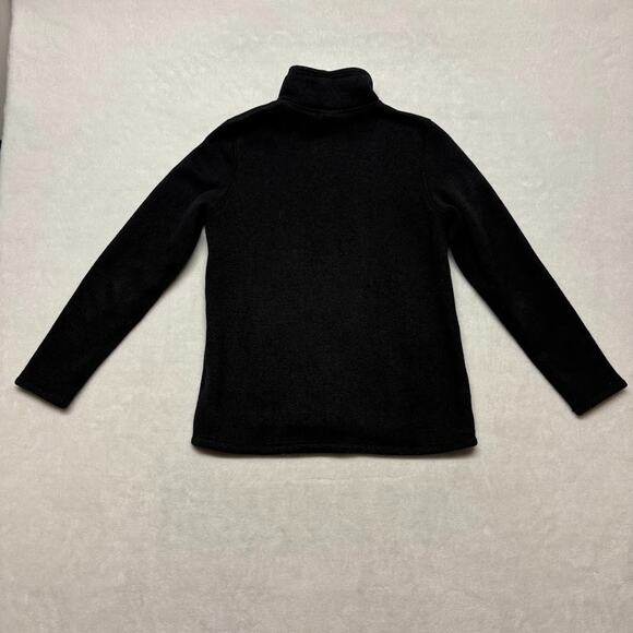 The North Face Crescent Full Zip Faux Sherpa Lined Sweater Jacket Black Size M - Picture 2 of 9